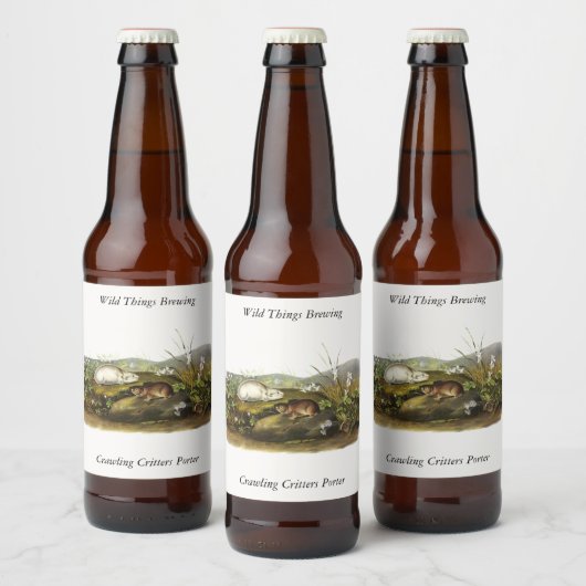 Hudson's Bay (Ungava Collared) Lemming van Audubon Bier Etiket (Flessen)