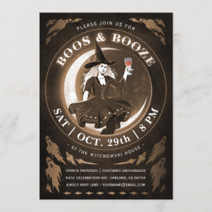 Hue et des invitations de Halloween de boissons