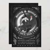 Hue et des invitations de Halloween de boissons (Devant / Derrière)