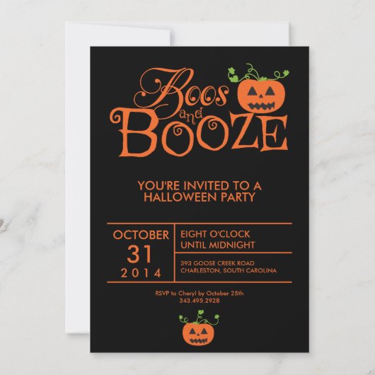 Hue et invitation de partie de Halloween de (Dos)