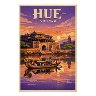 Hue Oude Hoofdstad, Vietnam reis Perfect Poster