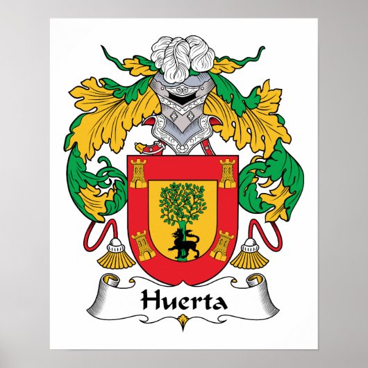 Huerta Family Crest Poster (Voorkant)