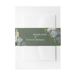 Hues of Bleek Blues Envelope Band Uitnodigingen Wikkel