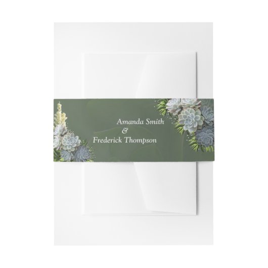 Hues of Bleek Blues Envelope Band Uitnodigingen Wikkel (Voorkant Voorbeeld)