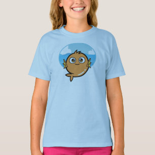 Huez en tant que T-shirt de filles de poissons
