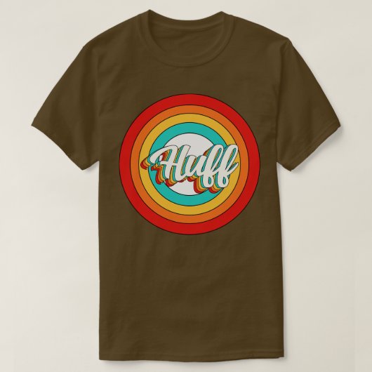 Huff naam Shirt  Huff Circle (Design voorkant)