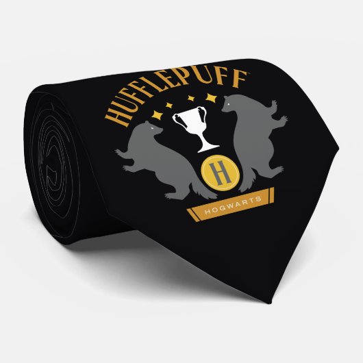 HUFFLEPUFF™ Badger en Cup House Pride Graphic Stropdas (Opgerold)