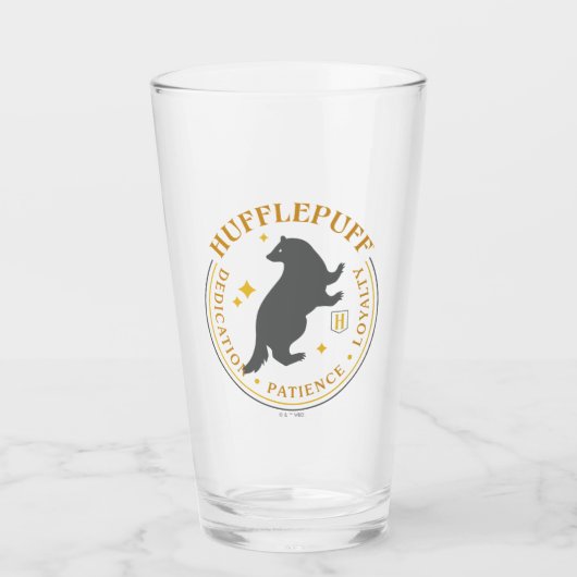 HUFFLEPUFF™ Badger House Pride Badge Glas (Voorkant)