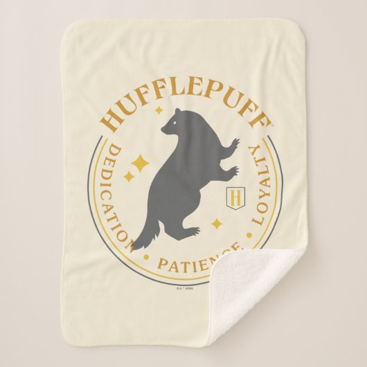 HUFFLEPUFF™ Badger House Pride Badge Sherpa Deken (Voorkant)