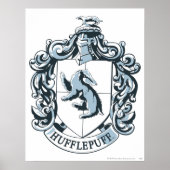Hufflepuff Crest Blue Poster (Voorkant)
