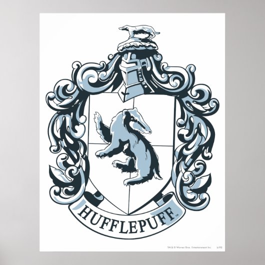 Hufflepuff Crest Blue Poster (Voorkant)