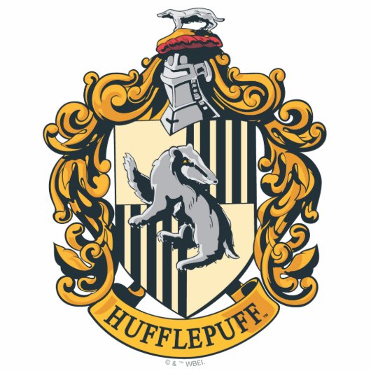 Hufflepuff Crest Fotobeeldje Sleutelhanger (Voorkant)