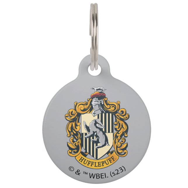 Hufflepuff Crest Huisdierpenning (Voorkant)