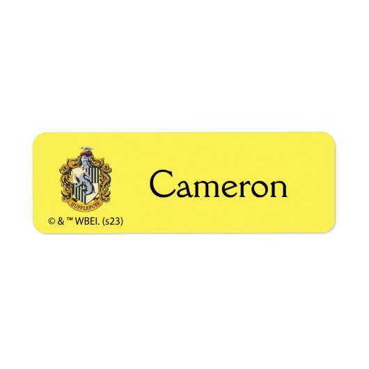 Hufflepuff Crest Kinderen Etiket (Voorkant)