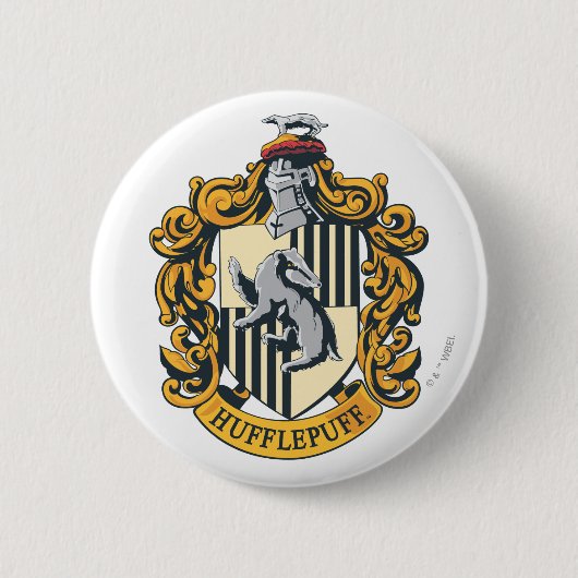 Hufflepuff Crest Ronde Button 5,7 Cm (Voorkant)