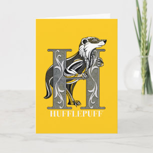 HUFFLEPUFF™ Crosshatched Emblem Kaart