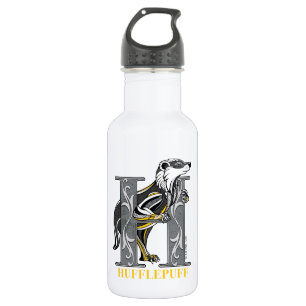 HUFFLEPUFF™ Crosshatched Emblem Waterfles