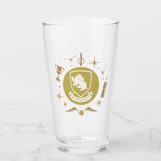 HUFFLEPUFF™ Holiday Bauble Graphic Glas (Voorkant)