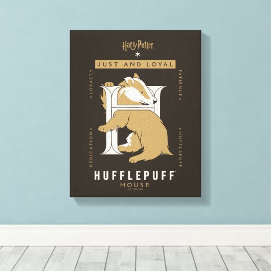 HUFFLEPUFF™ Huis gewoon en loyaal Canvas Afdruk (Insitu (Houten vloer))