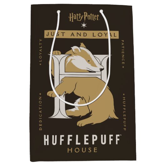 HUFFLEPUFF™ Huis gewoon en loyaal Medium Cadeauzakje (Voorkant)