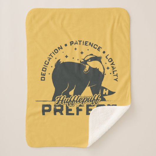 HUFFLEPUFF™ Prefect-badge Sherpa Deken (Voorkant)