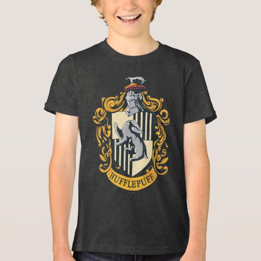 Hufflepuff Wapen Tri-Blend Shirt (Voorkant)