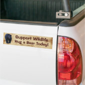 HUG A BEER Wildlife Support Funny Bumpersticker (Op Truck)