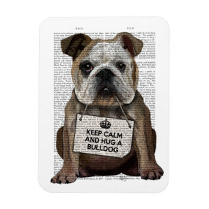 Hug a Bulldog Magneet