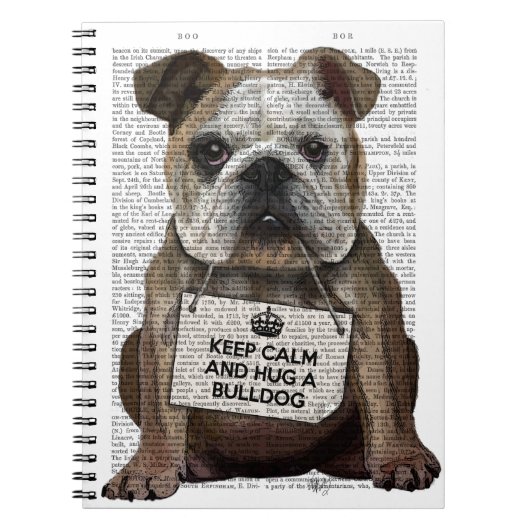 Hug a Bulldog Notitieboek (Voorkant)