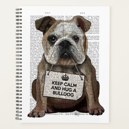 Hug a Bulldog Planner (Voorkant)