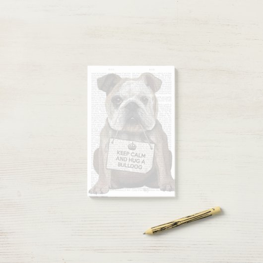 Hug a Bulldog Post-it® Notes (Op bureau)