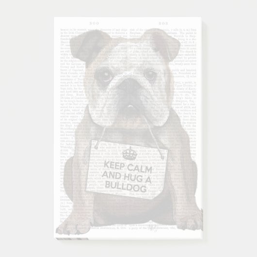 Hug a Bulldog Post-it® Notes (Voorkant)