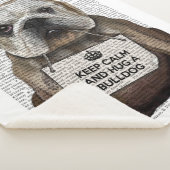 Hug a Bulldog Sherpa Deken (3/4)