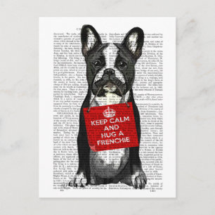 Hug a Frenchie Briefkaart