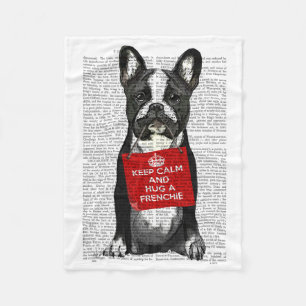 Hug a Frenchie Fleece Deken
