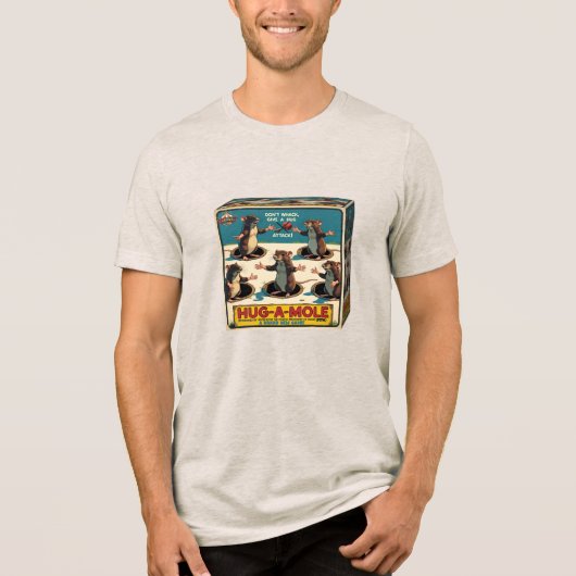 Hug-A-Mole (Fictief) Tri-Blend Shirt (Voorkant)
