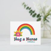 Hug a Nurse Rainbow Briefkaart (Staand voorkant)