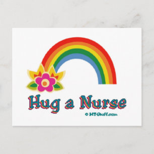 Hug a Nurse Rainbow Briefkaart
