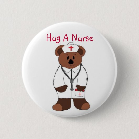 Hug A Nurse Ronde Button 5,7 Cm (Voorkant)