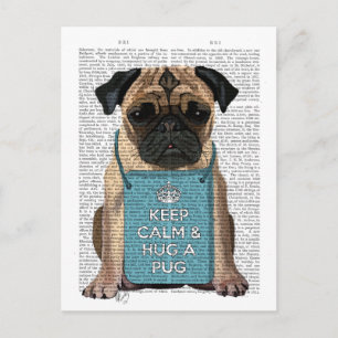 Hug a Pug Briefkaart