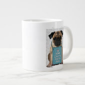 Hug a Pug Extra Grote Beker (Voorkant rechts)
