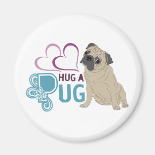 HUG A PUG MAGNET MAGNEET