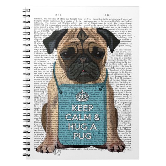 Hug a Pug Notitieboek (Voorkant)