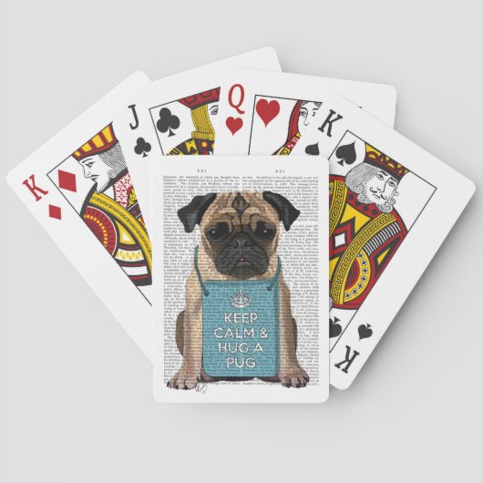 Hug a Pug Pokerkaarten (Achterkant)
