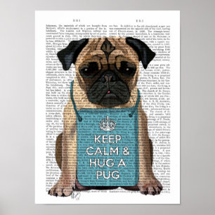Hug a Pug Poster