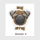 Hug A Pug Sticker (Vel)