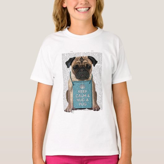 Hug a Pug T-shirt (Voorkant)