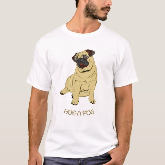 Hug A Pug T-shirt (Voorkant)