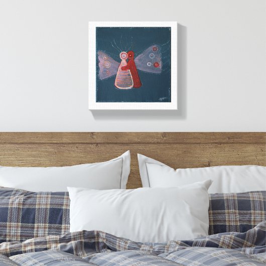 Hug abstract schilderen Gewikkeld Canvas (Insitu (Slaapkamer))