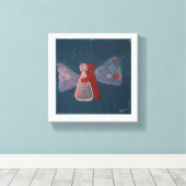 Hug abstract schilderen Gewikkeld Canvas (Insitu (Houten vloer))